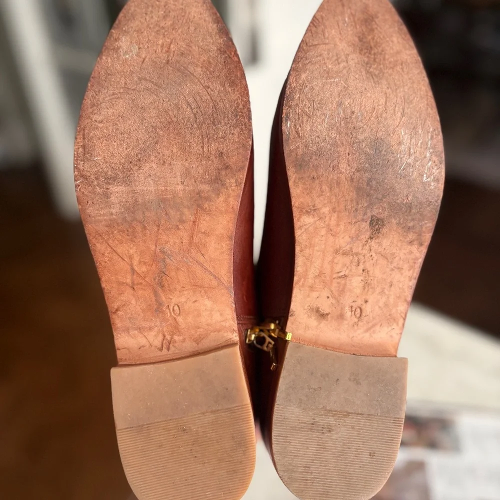 🍂 Nisolo Lana Boot size 10 Brandy Zipper Ankle Boot 🥾 - Picture 6 of 7
